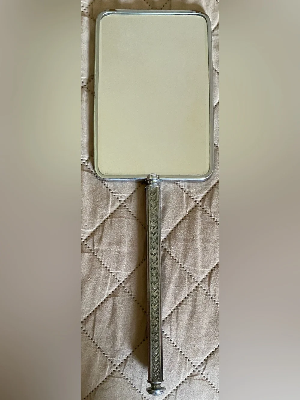 Vintage 20s Flapper Hand Held Ornate Vanity Mirror Art Deco